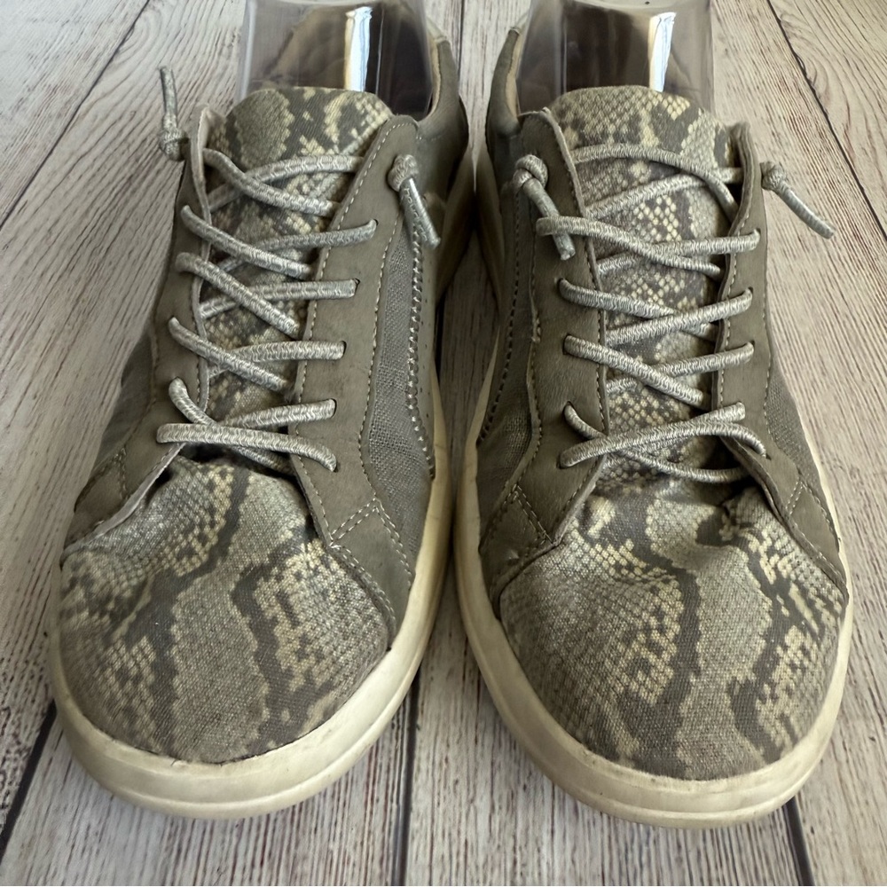 Hey Dude Silver Python Slip On Shoes 9 - image 2